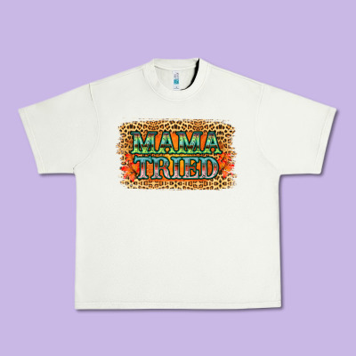 Leopard Floral Mama Tried Urban Heavy Tee Designed By Jasminsmagicworld