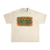 Sandshell Leopard Floral Mama Tried Urban Heavy Tee - Jasminsmagicworld