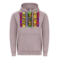Vintage Zinc mardi gras crawfish cake and mask with leopar and fleur de lis brushst Vintage Hoodie - Artiststas