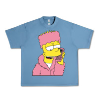 Pebble Blue newbart simpson camron Urban Heavy Tee - linhVisuals