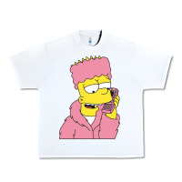 White newbart simpson camron Urban Heavy Tee - linhVisuals