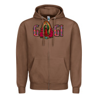 Chestnut Gigi Lady Of Guadalupe Zipper Hoodie - Jasminsmagicworld