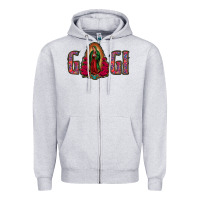 Heather Grey Gigi Lady Of Guadalupe Zipper Hoodie - Jasminsmagicworld