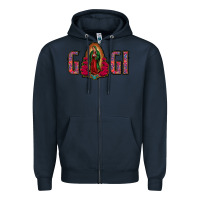 Navy Gigi Lady Of Guadalupe Zipper Hoodie - Jasminsmagicworld