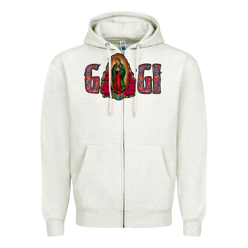 Gigi Lady Of Guadalupe Zipper Hoodie by Jasminsmagicworld | Teevron