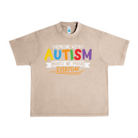French Oak someone with autism makes me proud Urban Heavy Tee - linhVisuals