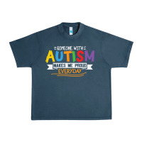Midnight Navy someone with autism makes me proud Urban Heavy Tee - linhVisuals