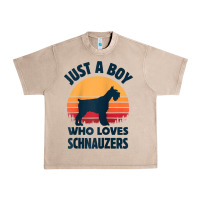 French Oak schnauzer just a boy who loves dogs men retro vintage sunset raglan ba Urban Heavy Tee - linhVisuals
