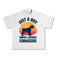 Lunar Rock schnauzer just a boy who loves dogs men retro vintage sunset raglan ba Urban Heavy Tee - linhVisuals
