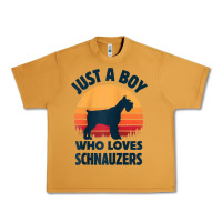 Peanut Butter schnauzer just a boy who loves dogs men retro vintage sunset raglan ba Urban Heavy Tee - linhVisuals