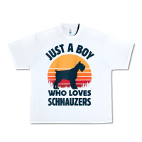 White schnauzer just a boy who loves dogs men retro vintage sunset raglan ba Urban Heavy Tee - linhVisuals