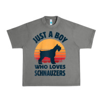 Tornado schnauzer just a boy who loves dogs men retro vintage sunset raglan ba Urban Heavy Tee - linhVisuals