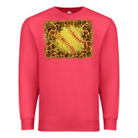 Cardinal watercolor glitter leopard softball background Premium Sweatshirt - RanaPortraitStore