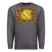 Charcoal Heather watercolor glitter leopard softball background Premium Sweatshirt - RanaPortraitStore
