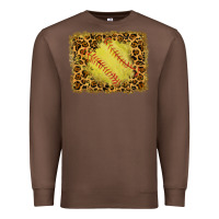 Chestnut watercolor glitter leopard softball background Premium Sweatshirt - RanaPortraitStore
