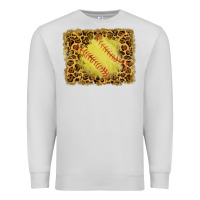 Dove Grey watercolor glitter leopard softball background Premium Sweatshirt - RanaPortraitStore