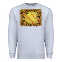 Heather Grey watercolor glitter leopard softball background Premium Sweatshirt - RanaPortraitStore