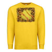 Lemon watercolor glitter leopard softball background Premium Sweatshirt - RanaPortraitStore