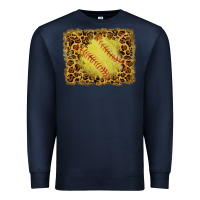 Navy watercolor glitter leopard softball background Premium Sweatshirt - RanaPortraitStore
