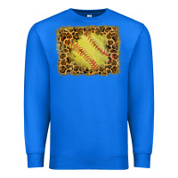 True Royal watercolor glitter leopard softball background Premium Sweatshirt - RanaPortraitStore