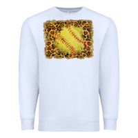 White watercolor glitter leopard softball background Premium Sweatshirt - RanaPortraitStore