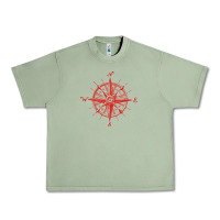 Oil Green compass Urban Heavy Tee - linhVisuals