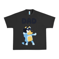 Pigment Black Bluey Dad Urban Heavy Tee - linhVisuals