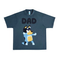 Midnight Navy Bluey Dad Urban Heavy Tee - linhVisuals