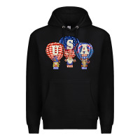 Black usa air balloon gnomies Premium Hoodie - BarkalooDesign