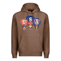 Chestnut usa air balloon gnomies Premium Hoodie - BarkalooDesign