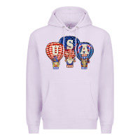 Lilac usa air balloon gnomies Premium Hoodie - BarkalooDesign