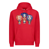 Red usa air balloon gnomies Premium Hoodie - BarkalooDesign