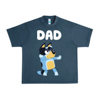 Midnight Navy Bluey Dad Urban Heavy Tee - linhVisuals