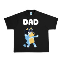 Black Bluey Dad Urban Heavy Tee - linhVisuals