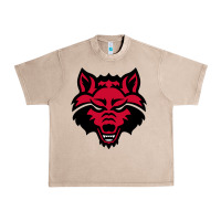 French Oak DEVIL - RED WOLVES FOOTBALL SOCCER STATE MEN Urban Heavy Tee - linhVisuals