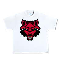 White DEVIL - RED WOLVES FOOTBALL SOCCER STATE MEN Urban Heavy Tee - linhVisuals