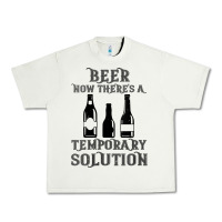 Pistachio womens funny beer now there's a temporary solution drinking design v n Urban Heavy Tee - linhVisuals