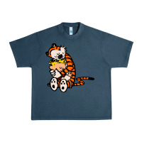Midnight Navy newcalvin and hobbes 04 Urban Heavy Tee - linhVisuals