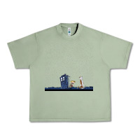 Oil Green newcalvin and hobbes night star tardis Urban Heavy Tee - linhVisuals
