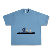 Pebble Blue newcalvin and hobbes night star tardis Urban Heavy Tee - linhVisuals