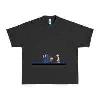 Pigment Black newcalvin and hobbes night star tardis Urban Heavy Tee - linhVisuals