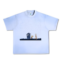 Newcalvin And Hobbes Night Star Tardis Urban Heavy Tee | Teevron