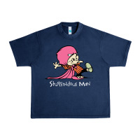 Navy newcalvin and hobbes stupendous man Urban Heavy Tee - linhVisuals