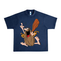 Navy newcaptain caveman Urban Heavy Tee - linhVisuals