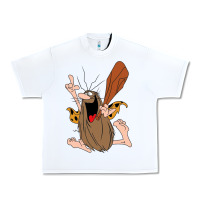 White newcaptain caveman Urban Heavy Tee - linhVisuals