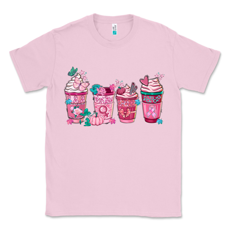 Breast Cancer Coffee Cups Classic Tee by FaDigitalArtStudio | Teevron