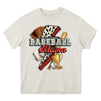 Cream baseball mama Heavy Core Tee - FaDigitalArtStudio