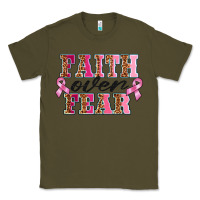 Army Green faıth over fear Classic Tee - BarkalooDesign