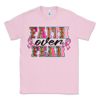 Bubblegum Pink faıth over fear Classic Tee - BarkalooDesign