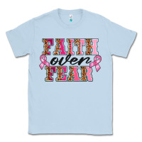 Dusty Blue faıth over fear Classic Tee - BarkalooDesign